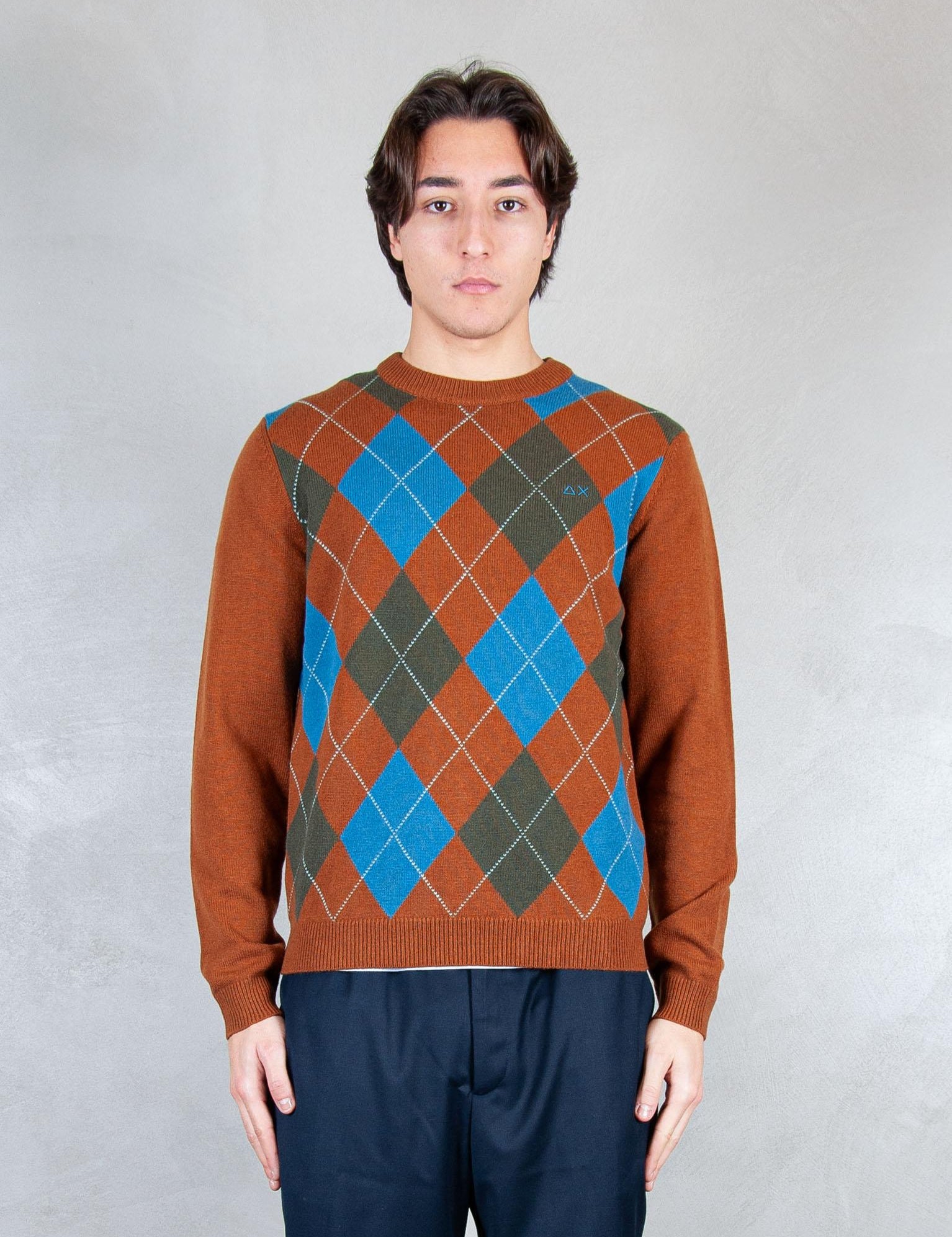 Sun68 Maglia Girocollo Argyle K45160 9380 Sun68 