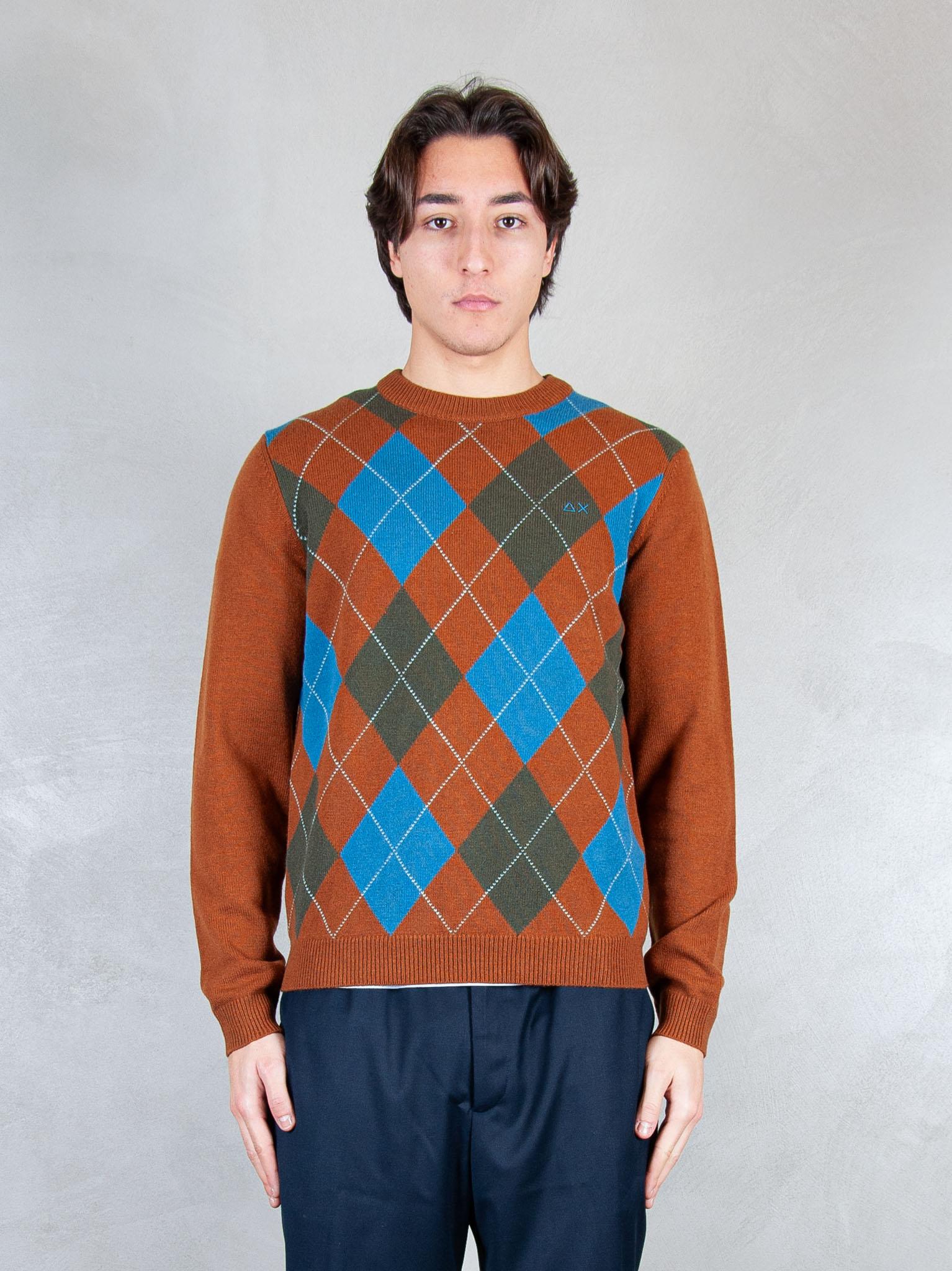 Sun68 Maglia Girocollo Argyle K45160 9380 Sun68 