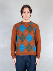 Sun68 Maglia Girocollo Argyle K45160 9380 Sun68 