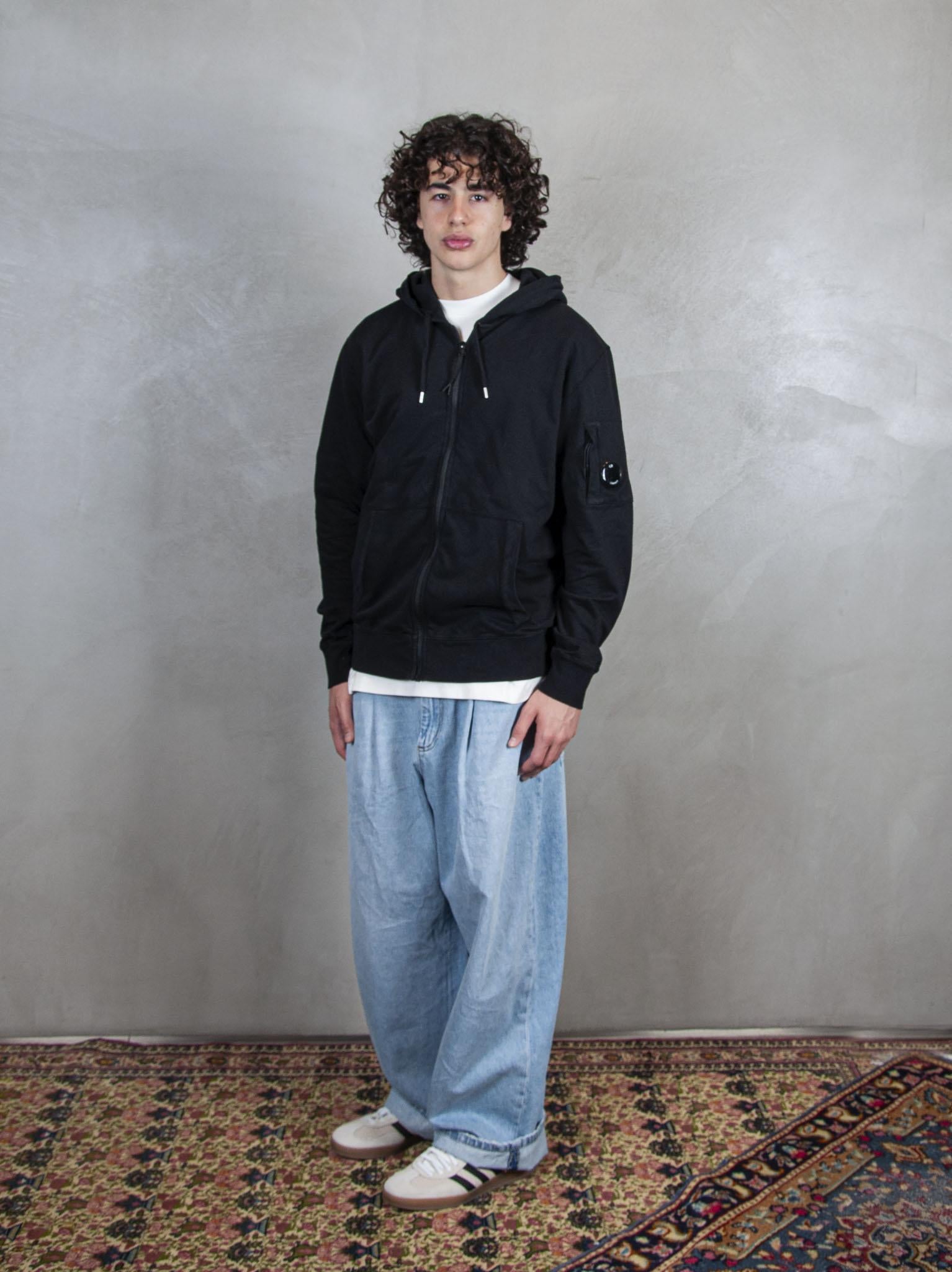Hooded Sweatshirt Open Light Fleece SS057A-2246G 888 C.P. company 