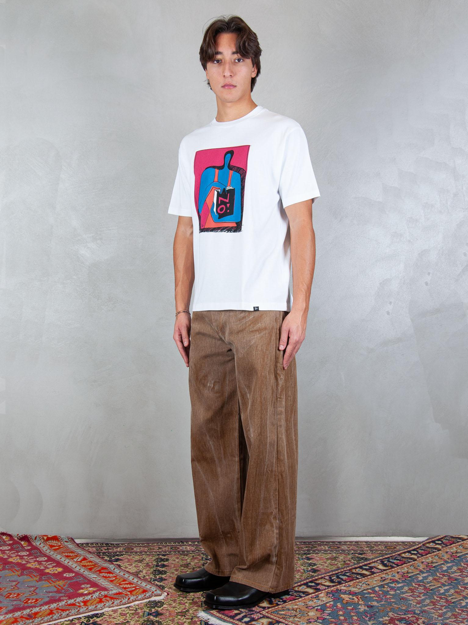 Parra T-shirt No Books tee 54105 WHITE Parra 