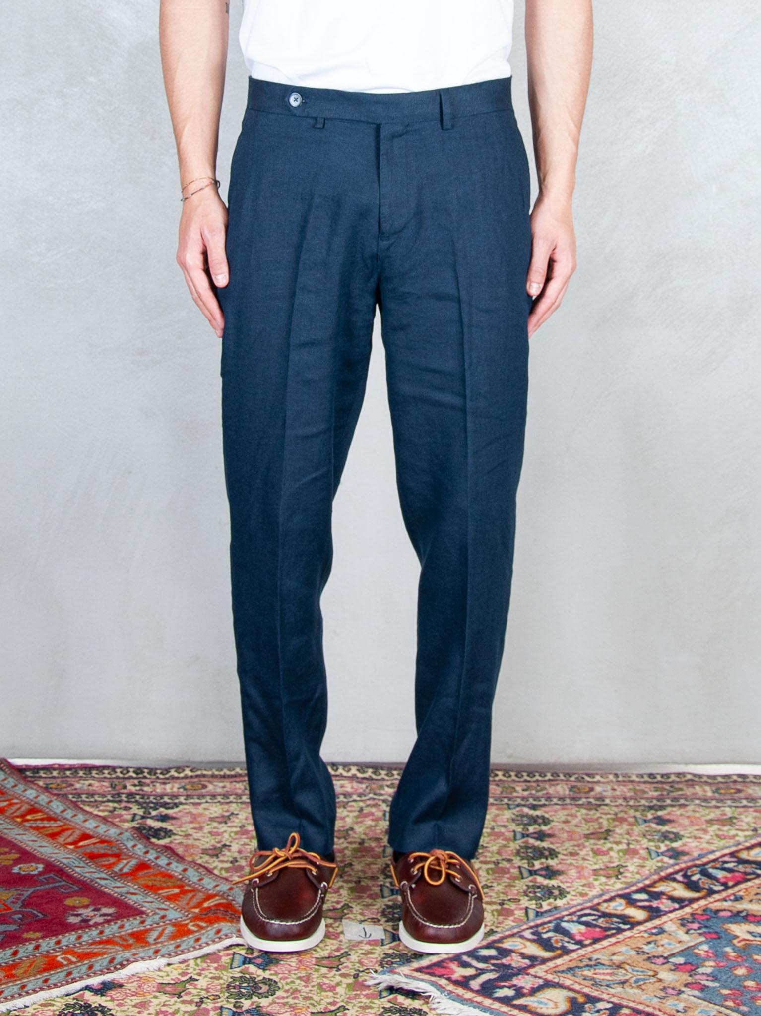 Seinse Pantaloni Lino PSE1523 BLUE NAVY Seinse 