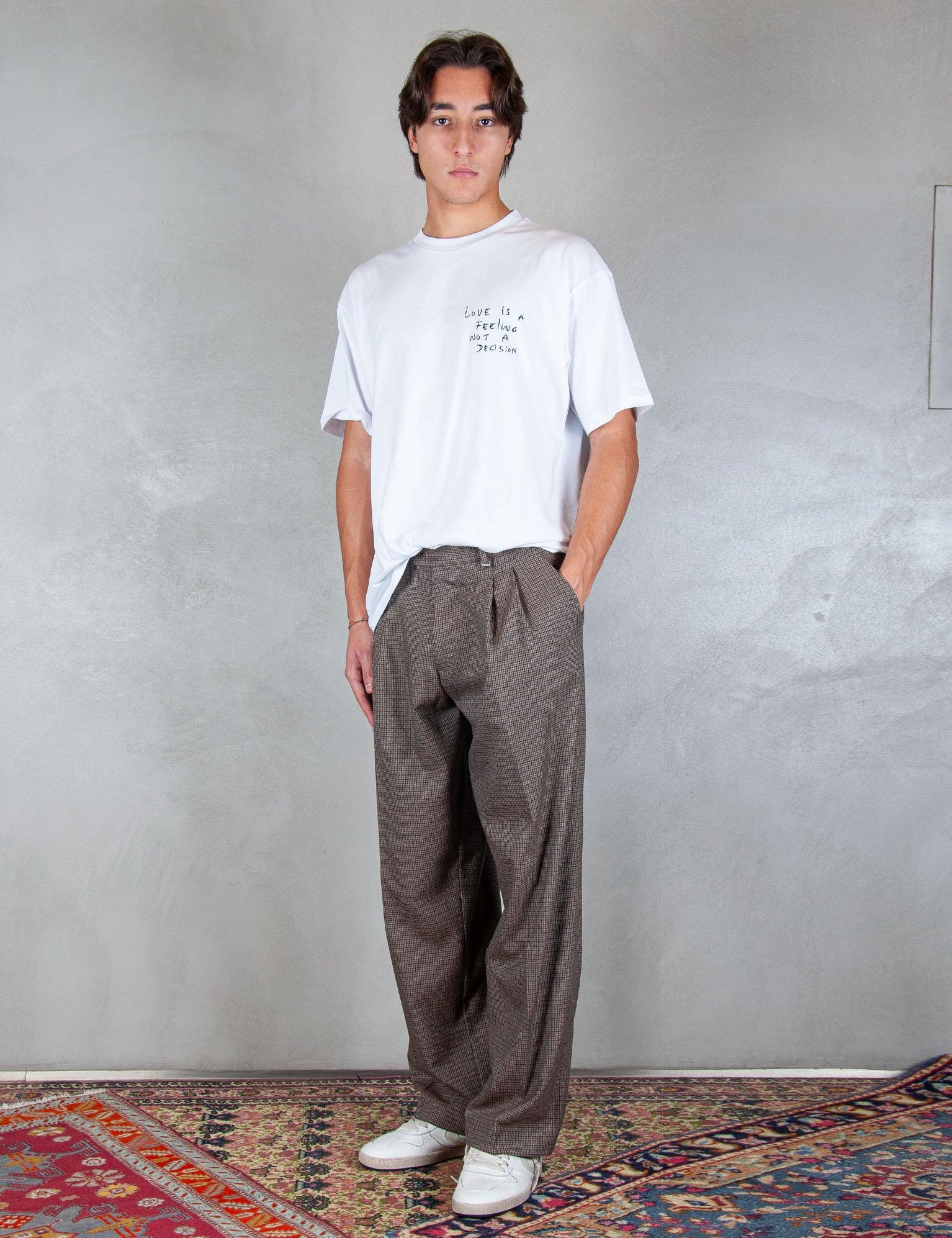 >Pantalone 2 pinces Pricipe di Galles PA3504 MORO I'm Brain 