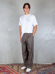 I'M Brian <BR/>Pantalone 2 pinces Pricipe di Galles PA3504 MORO I'm Brain 