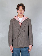 I'M Brian <BR/>Giacca Oversize Principe di Galles GIA3459 MORO I'm Brain 