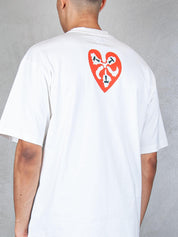 TTT T-Shirt <BR/>Heart tee 13TS010 WHITE TTT 