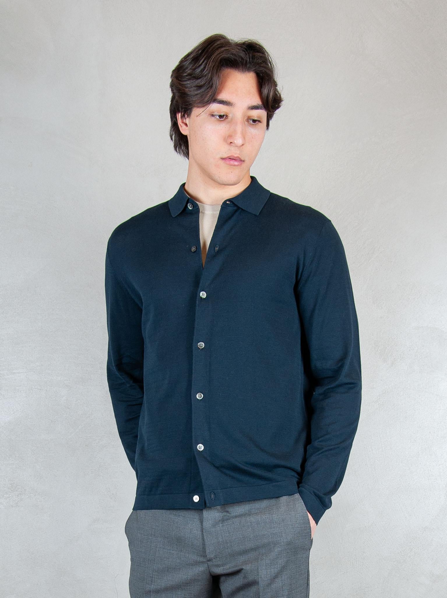 Raphael1966 Maglia Camicia Cotone Egiziano DK17039 BLU NOTTE Raphael - Dkt 