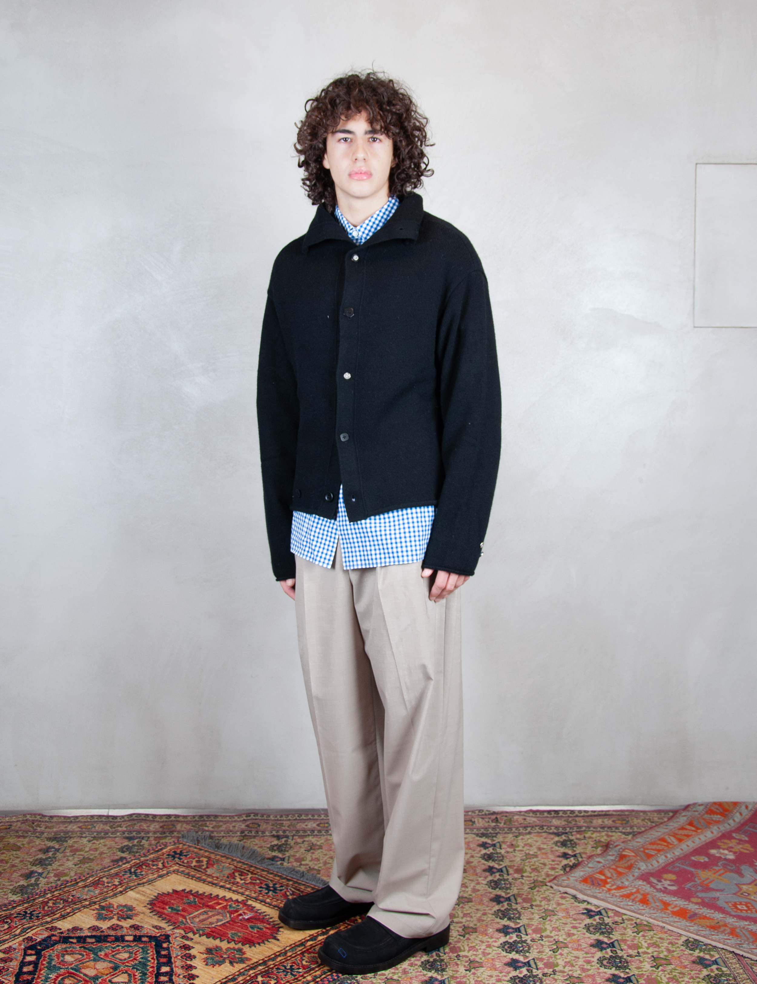 >Turtleneck Cardigan BN01FWKT0703 BK-NOIR Ader Error 