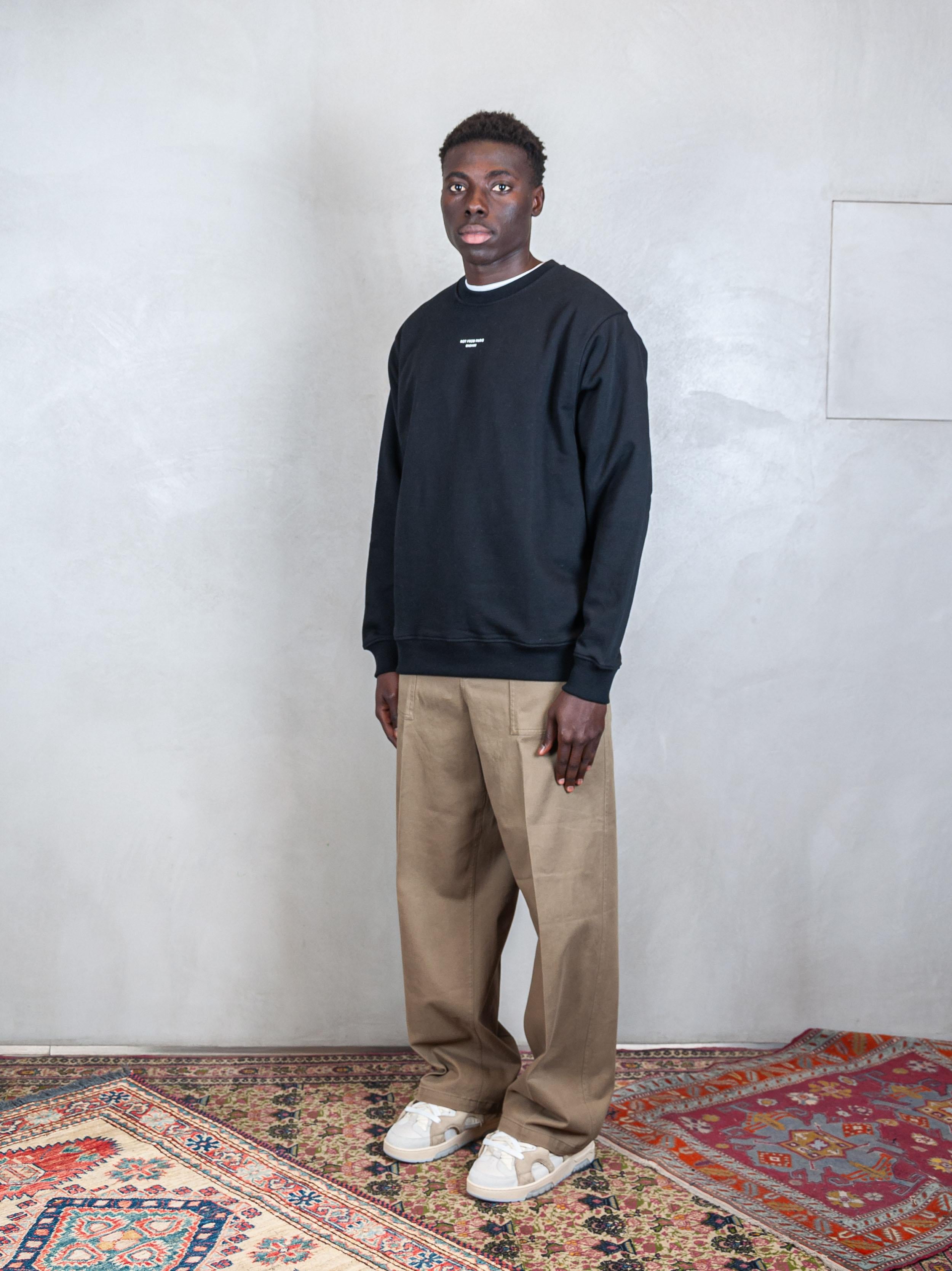 Drôle De Monsieur Felpa Le Sweatshirt Slogan Classique SW148-CO127 BL Drôle De Monsieur 