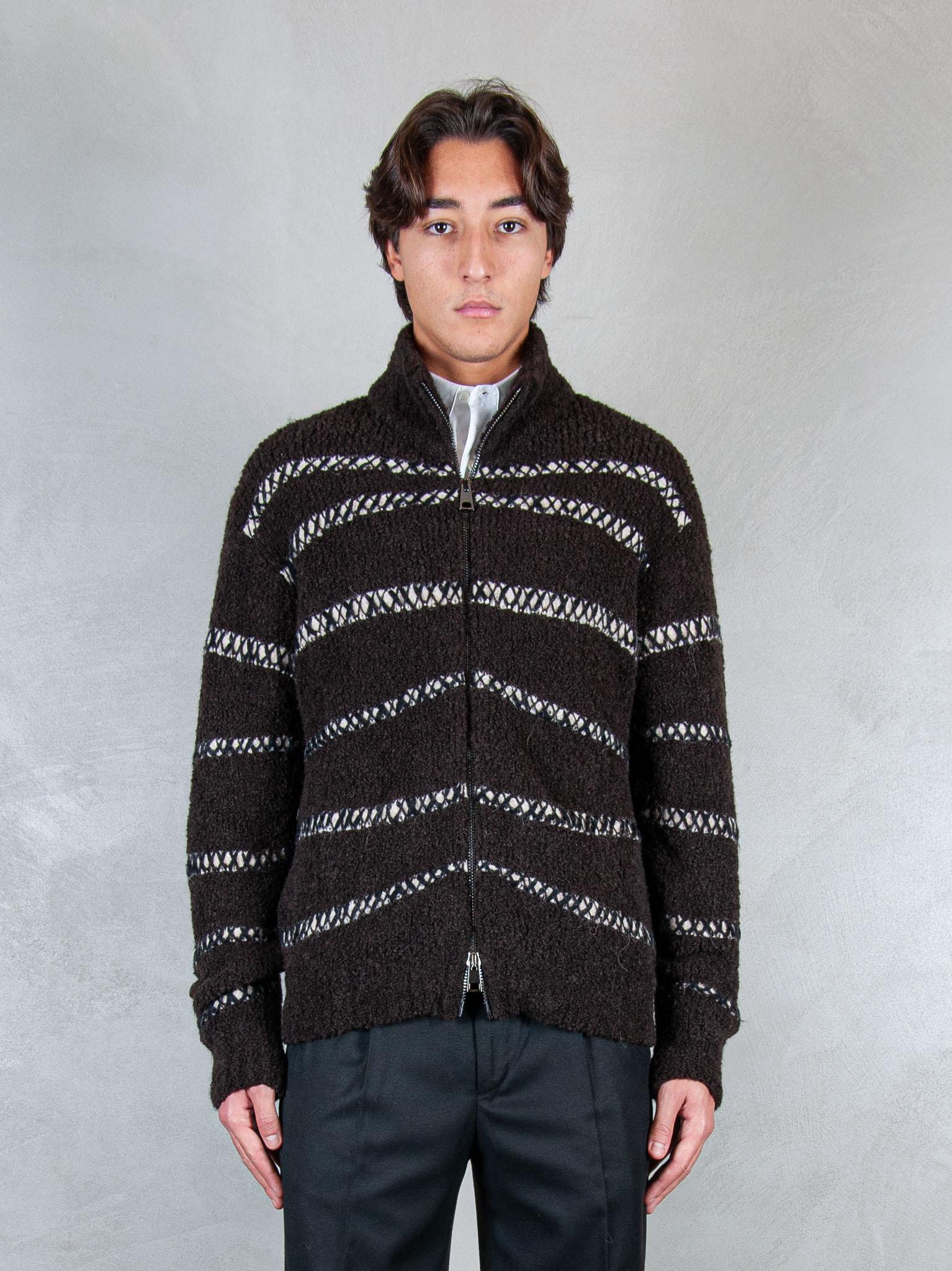 Atomofactory Maglia zip jacquard FU48 24 Atom Factory 