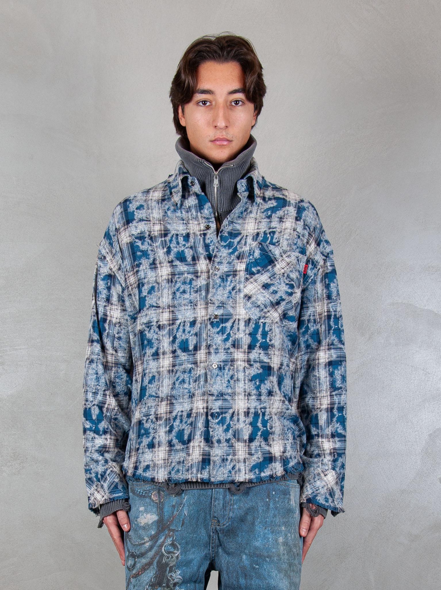 Acupuncture Camicia Hyper Acid Shirt HYPER ACID SHIRT BLUE GRID Acupuncture 