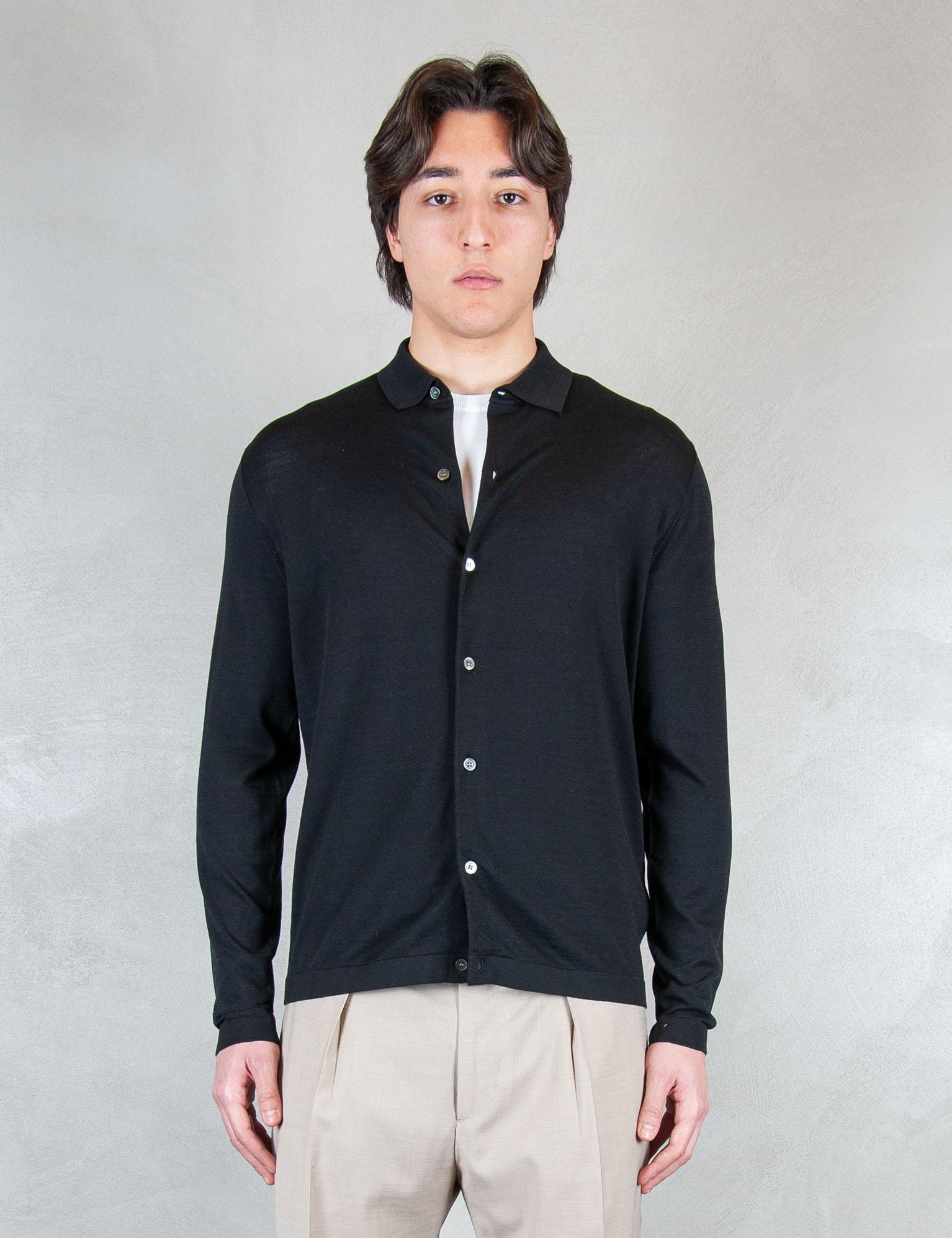 >Camicia Cotone Egiziano DK17039 NERO Raphael - Dkt 
