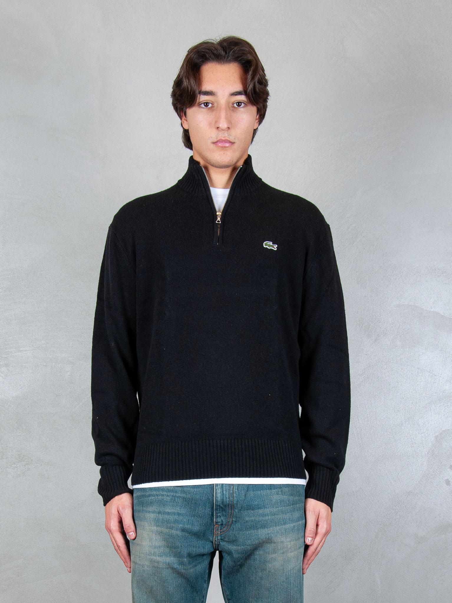 Lacoste Maglione half zip in lana cardata AH3052 031 Lacoste 