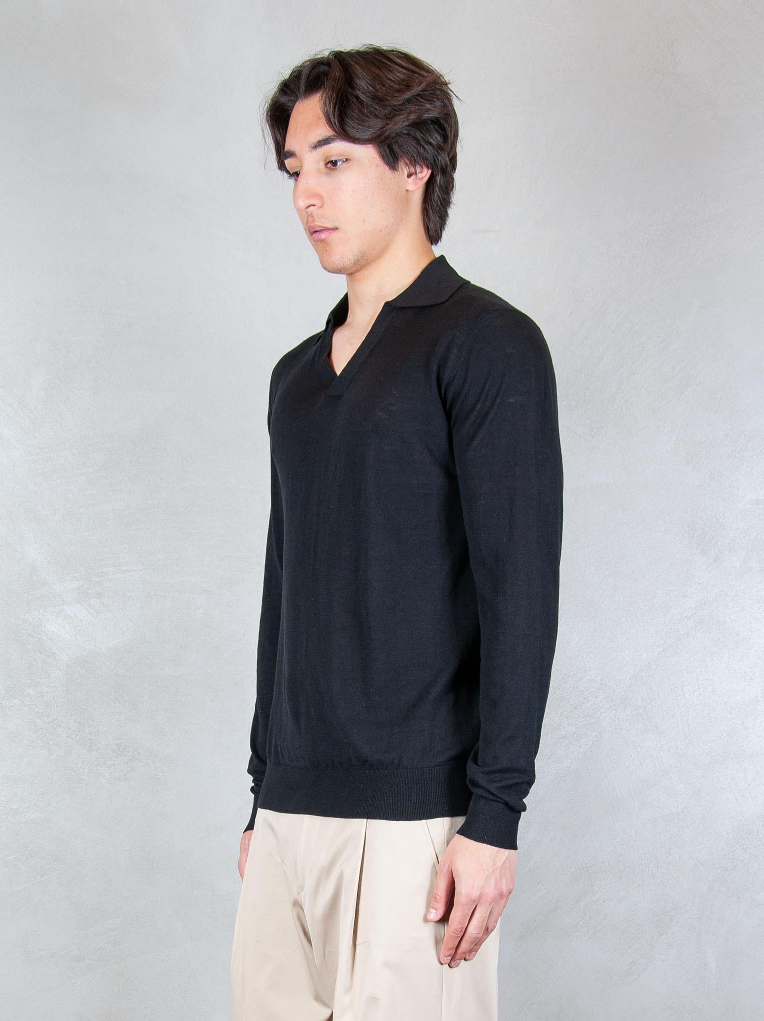 Seinse Maglia Polo Capri Cotone e Seta ME3319 NERO Seinse 