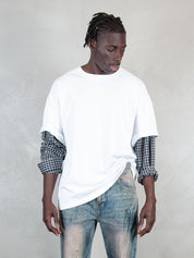 Acupuncture T-shirt <BR/>Layered Long T1 LAYERED LONG T1 EGG WHITE Acupuncture 