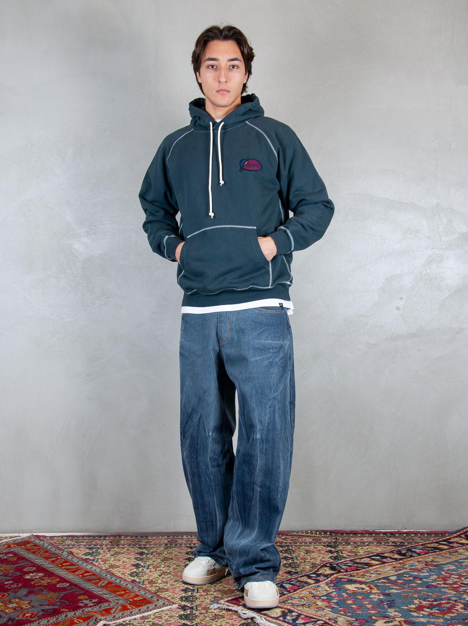 Parra Felpa Circled Script Logo hooded 54431 DARK BLUE Parra 