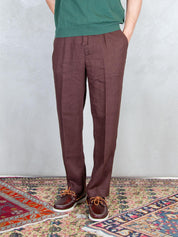 Seinse Pantaloni <BR/>Coulisse Lino PSE1527 MOKA Seinse 