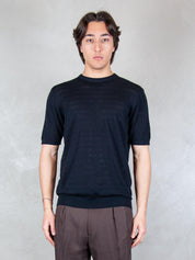Seinse Maglia <BR/>Traforata ME3260 BLUE NAVY Seinse 