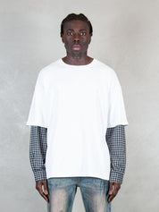 Acupuncture T-shirt <BR/>Layered Long T1 LAYERED LONG T1 EGG WHITE Acupuncture 