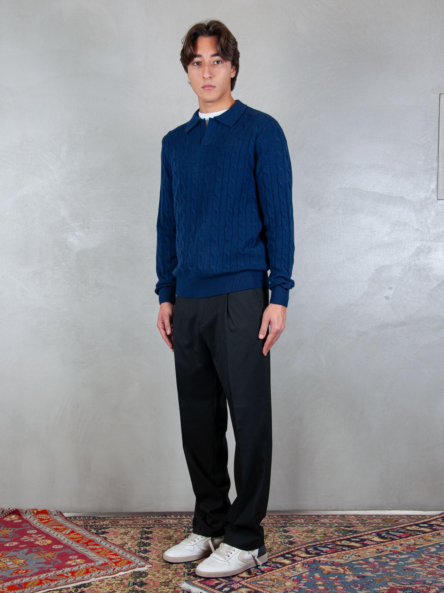 MC2 Saint Barth maglia Downing braid polo wool DOW0003 00017I MC2 St Barth 