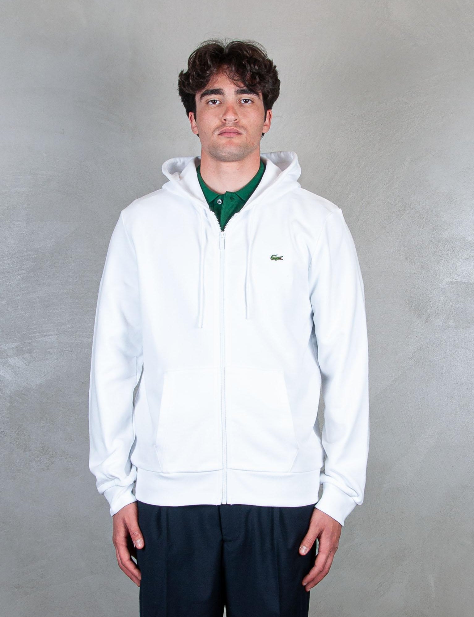 Felpa Cappuccio Zip SH9809 001 Lacoste 
