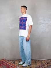 TTT T-Shirt <BR/>Dashed Line tee 13TS003 WHITE TTT 