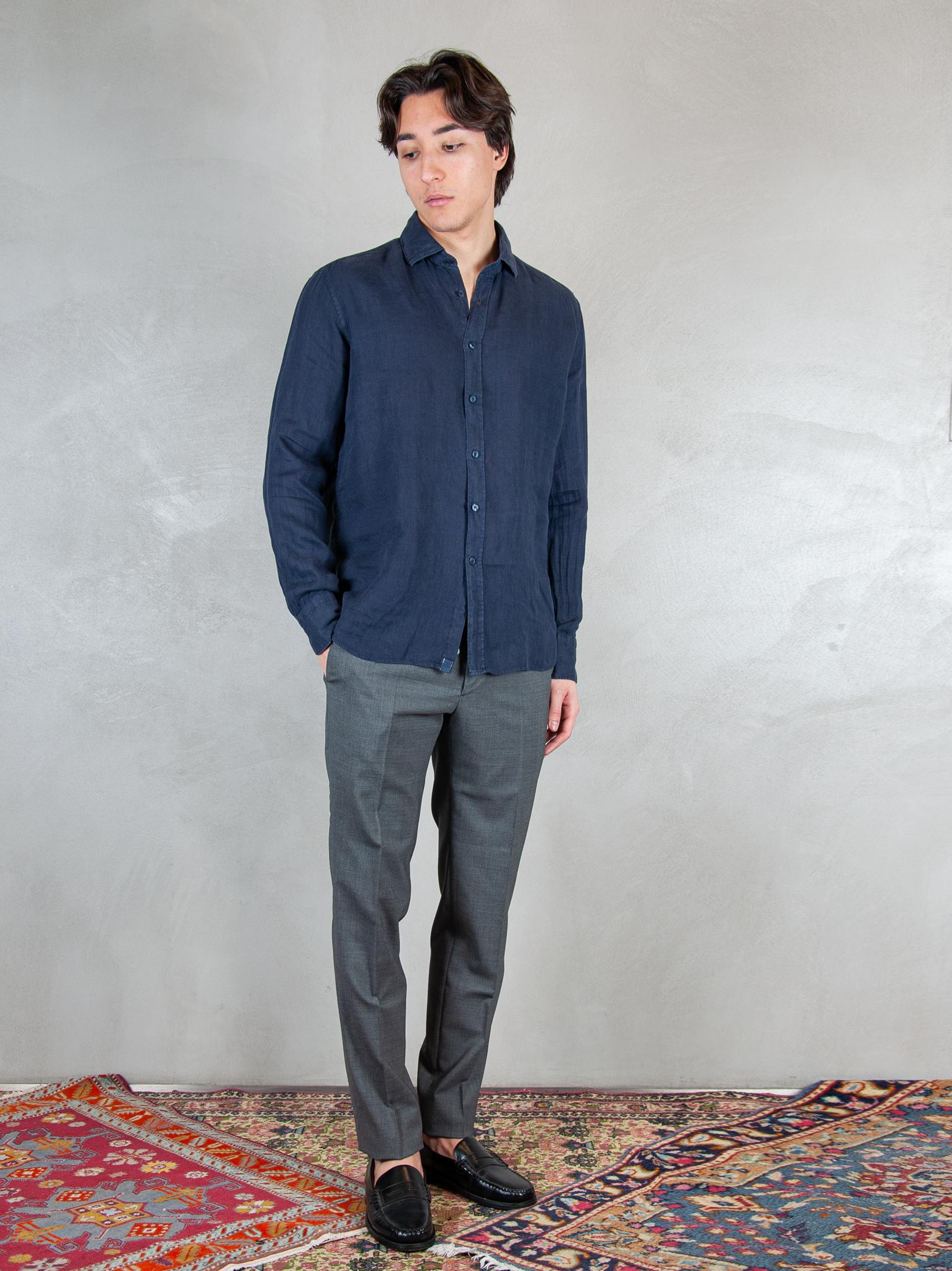 Tintoria Mattei Camicia Lino TNP J66-UE7 Tintoria Mattei 