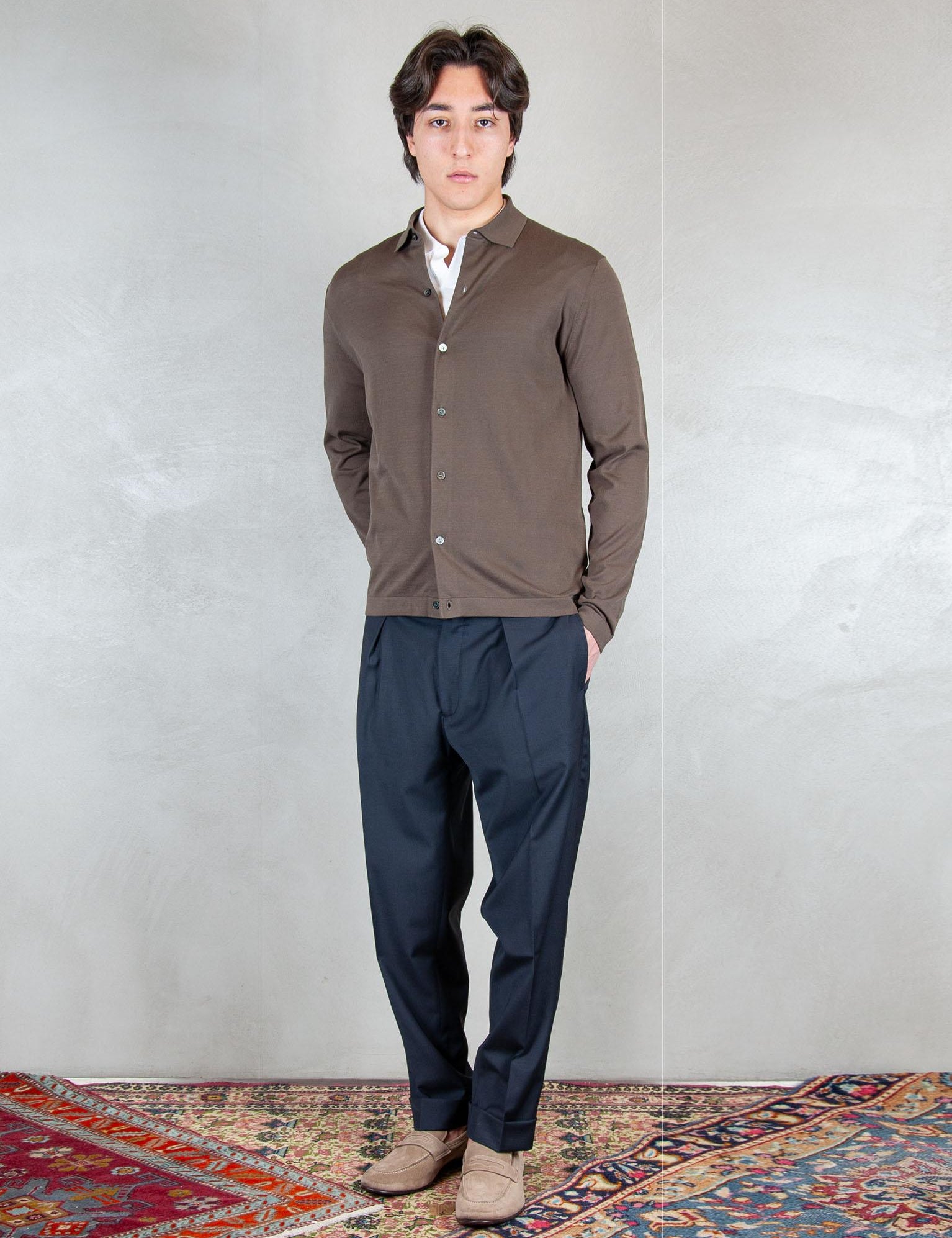 >Camicia Cotone Egiziano DK17039 MORO Raphael - Dkt 