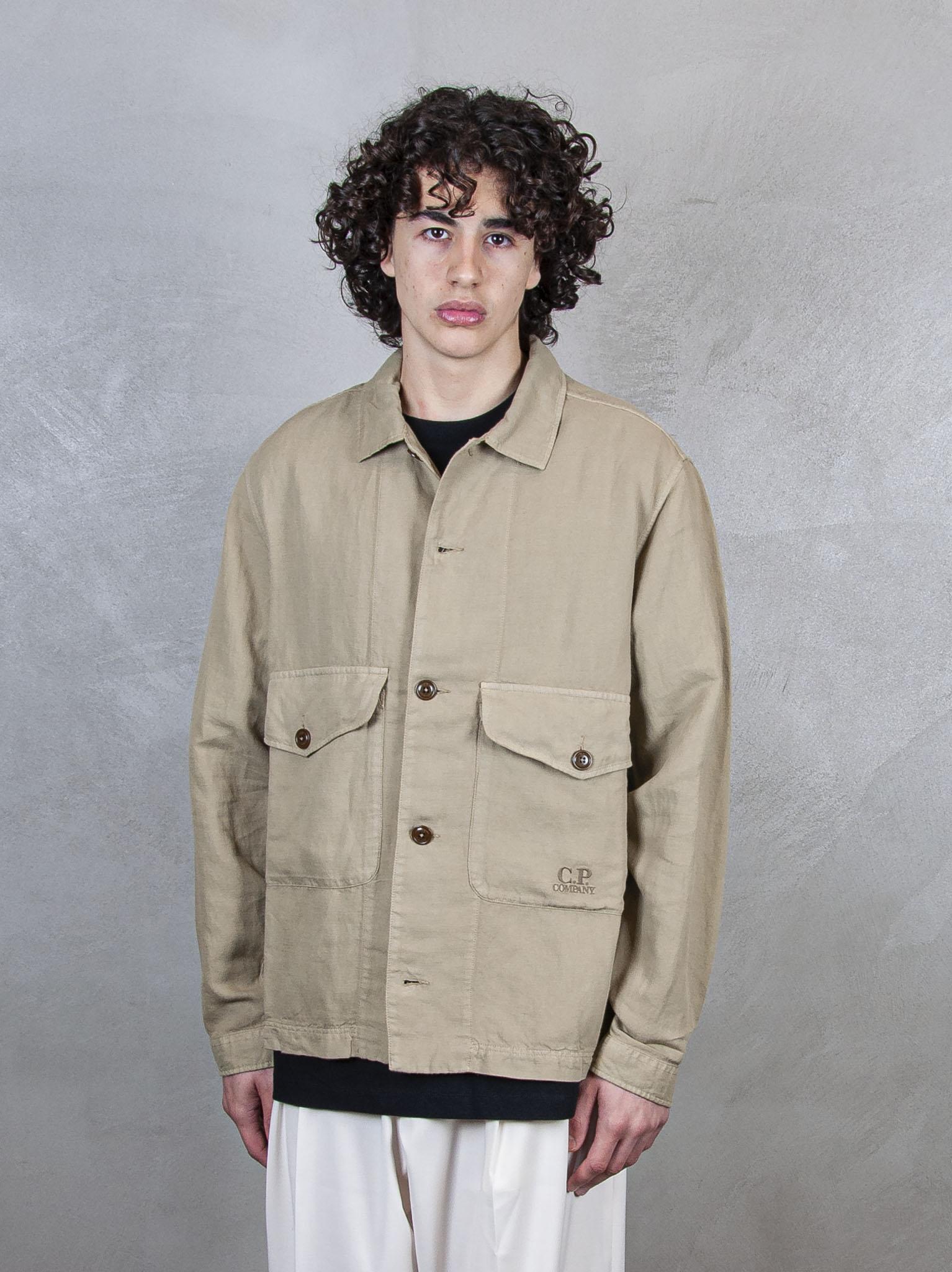 Overshirt Broken Linen Cotton OS242A-6501G 305 C.P. company 