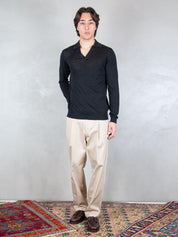 Seinse Maglia <BR/>Polo Capri Cotone e Seta ME3319 NERO Seinse 