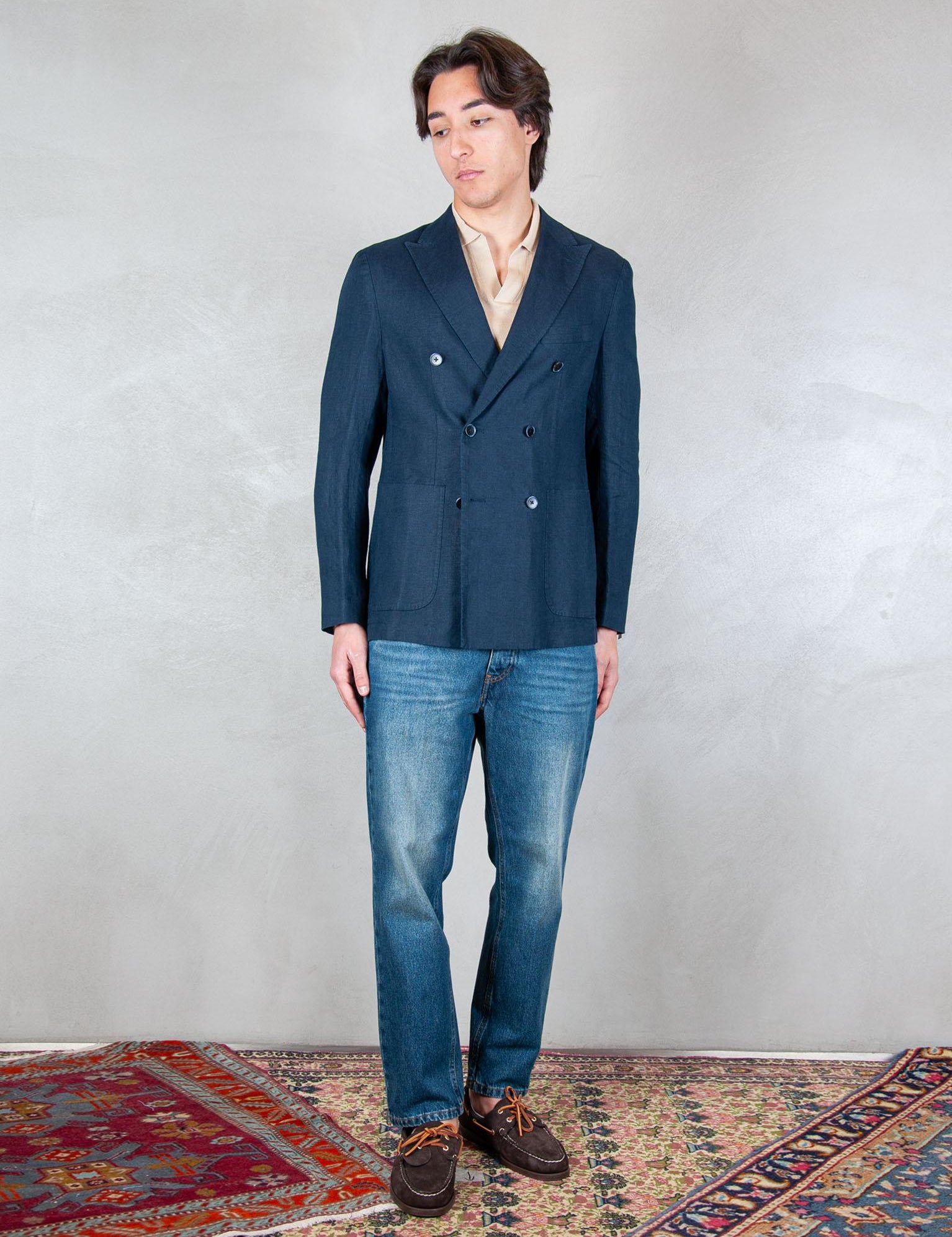 >Doppiopetto Rever Lancia GAE1131 BLUE NAVY Seinse 