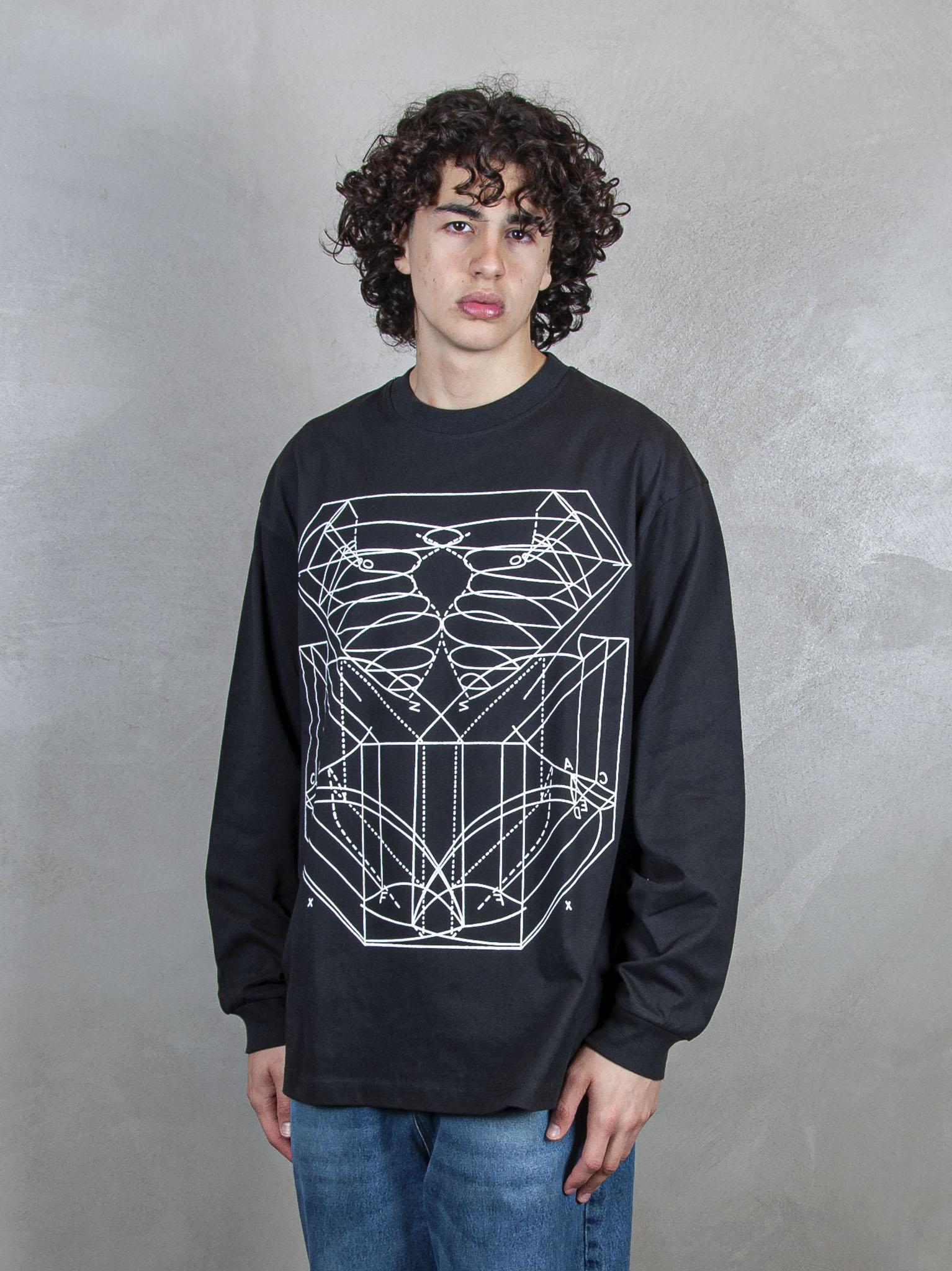 TTT T-Shirt Graph ls LS004 BLACK TTT 