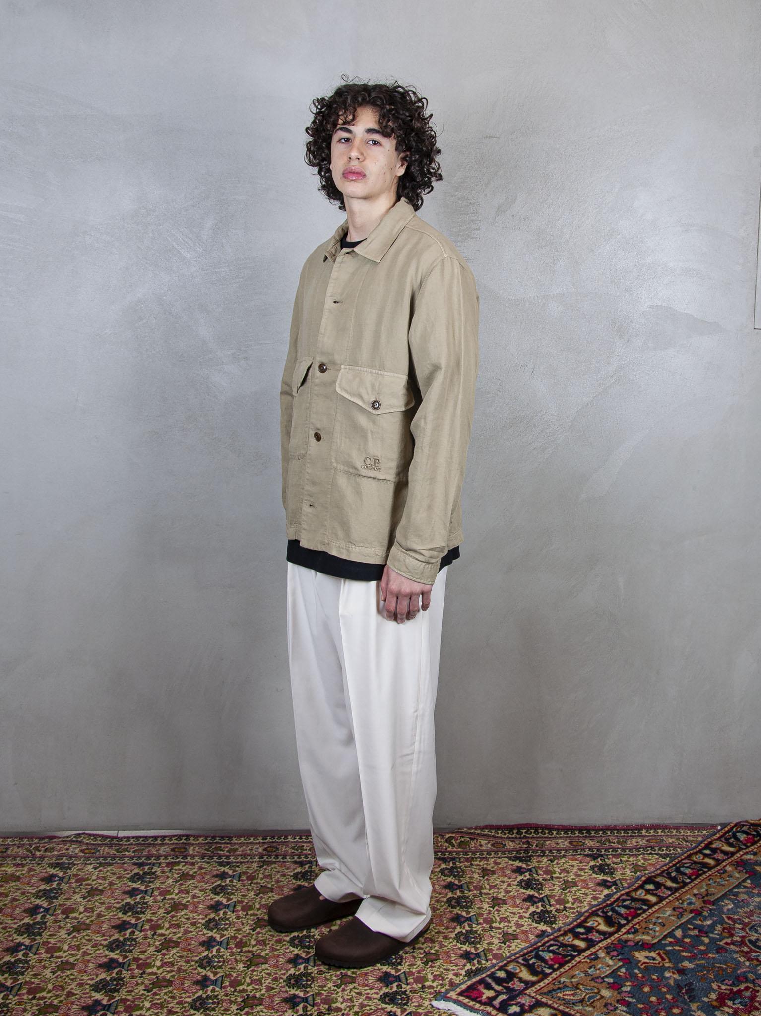 Overshirt Broken Linen Cotton OS242A-6501G 305 C.P. company 