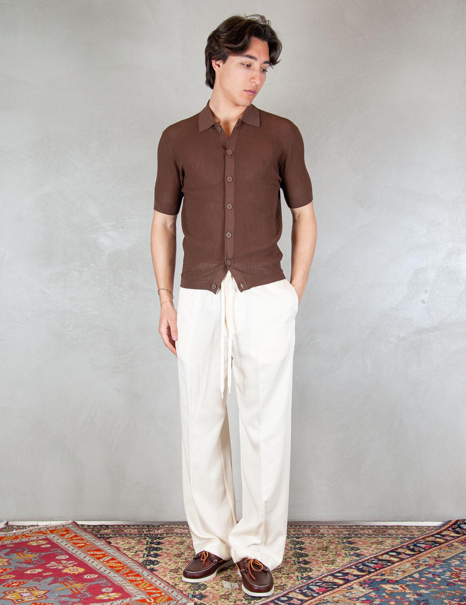 >Pantalone Coulisse PA3696 PANNA I'm Brian 