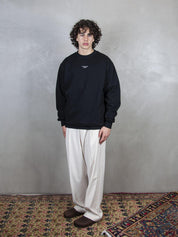 Le Sweatshirt Slogan Classique SW148-CO127 BL Drôle De Monsieur 