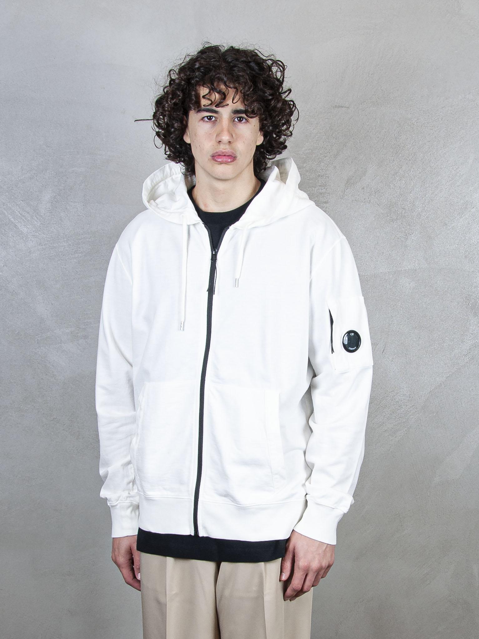 Hooded Sweatshirt Open Light Fleece SS057A-2246G 103 C.P. company 