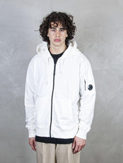 Hooded Sweatshirt Open Light Fleece SS057A-2246G 103 C.P. company 