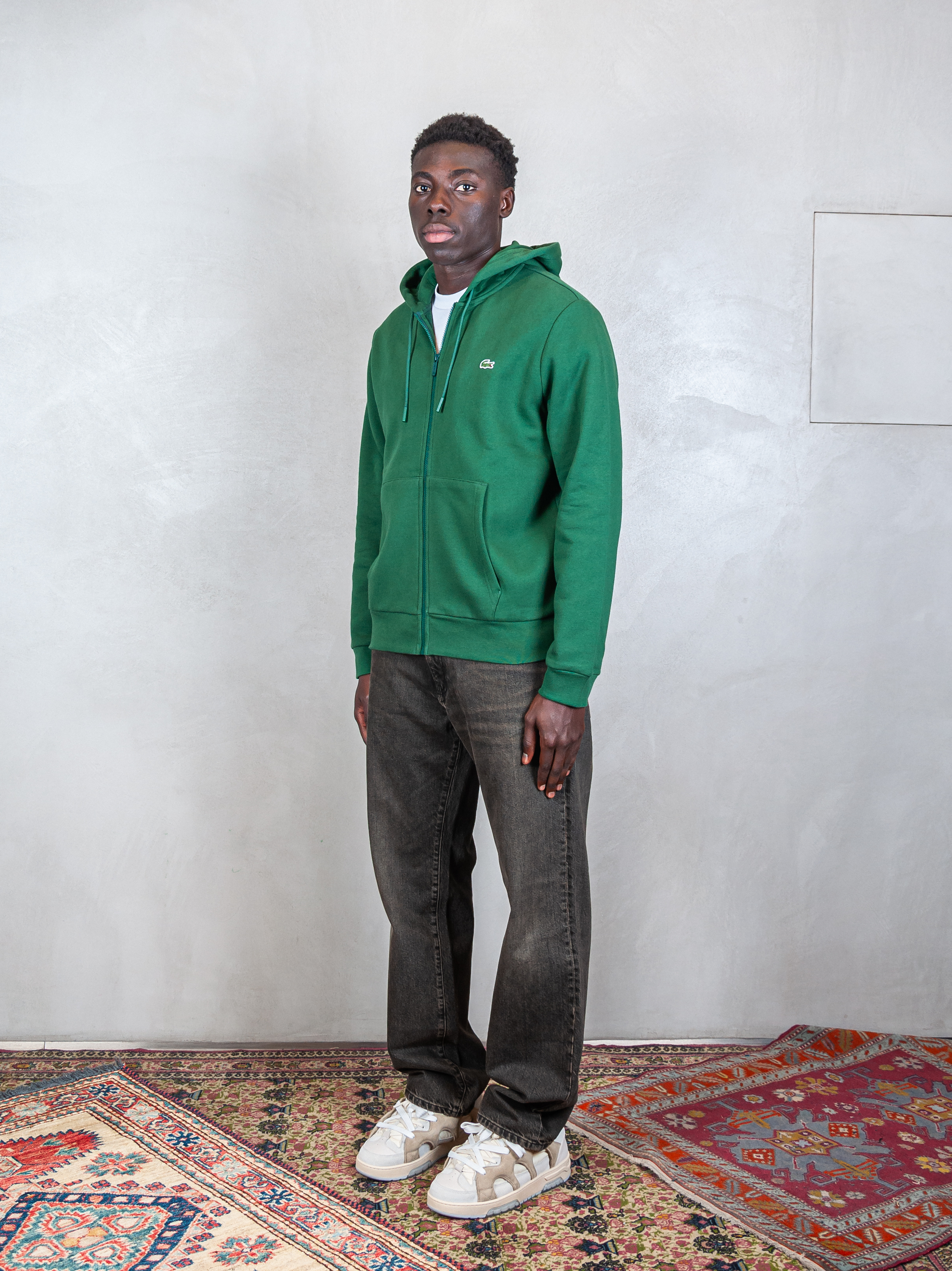 Lacoste Felpa cappuccio con zip SH9626 132 Lacoste 