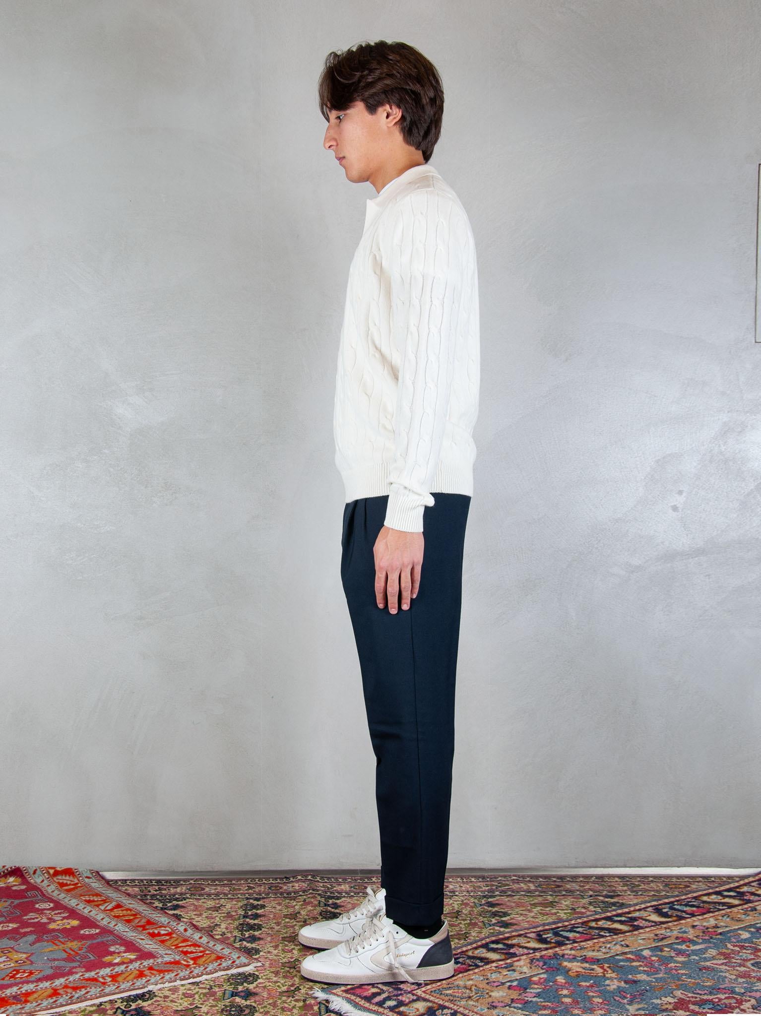 MC2 Saint Barth maglia Downing braid polo wool DOW0003 00040I MC2 St Barth 