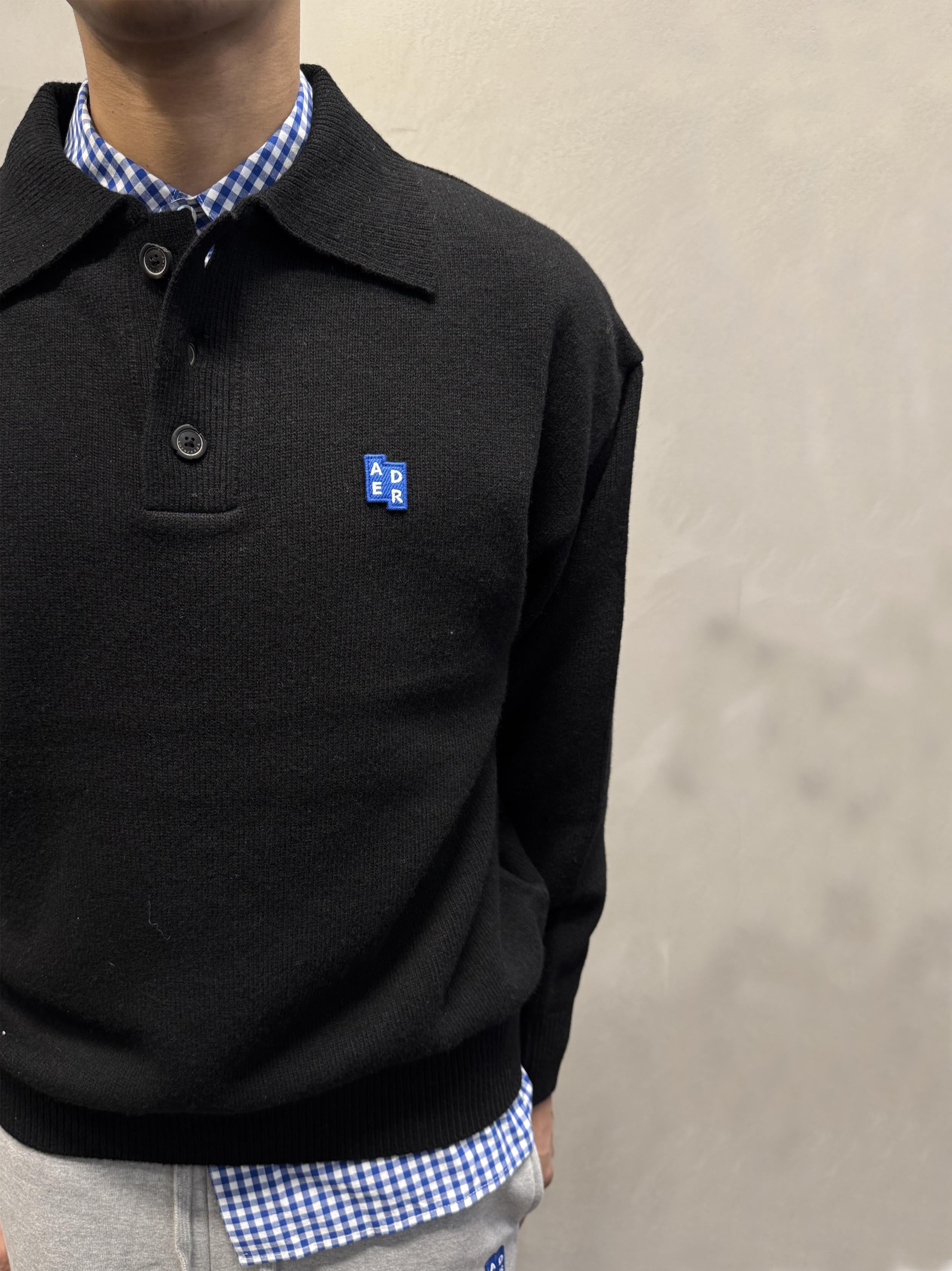 Ader Error Maglia Polo Knit BM42FYKT0106 BK-NOIR Ader Error 