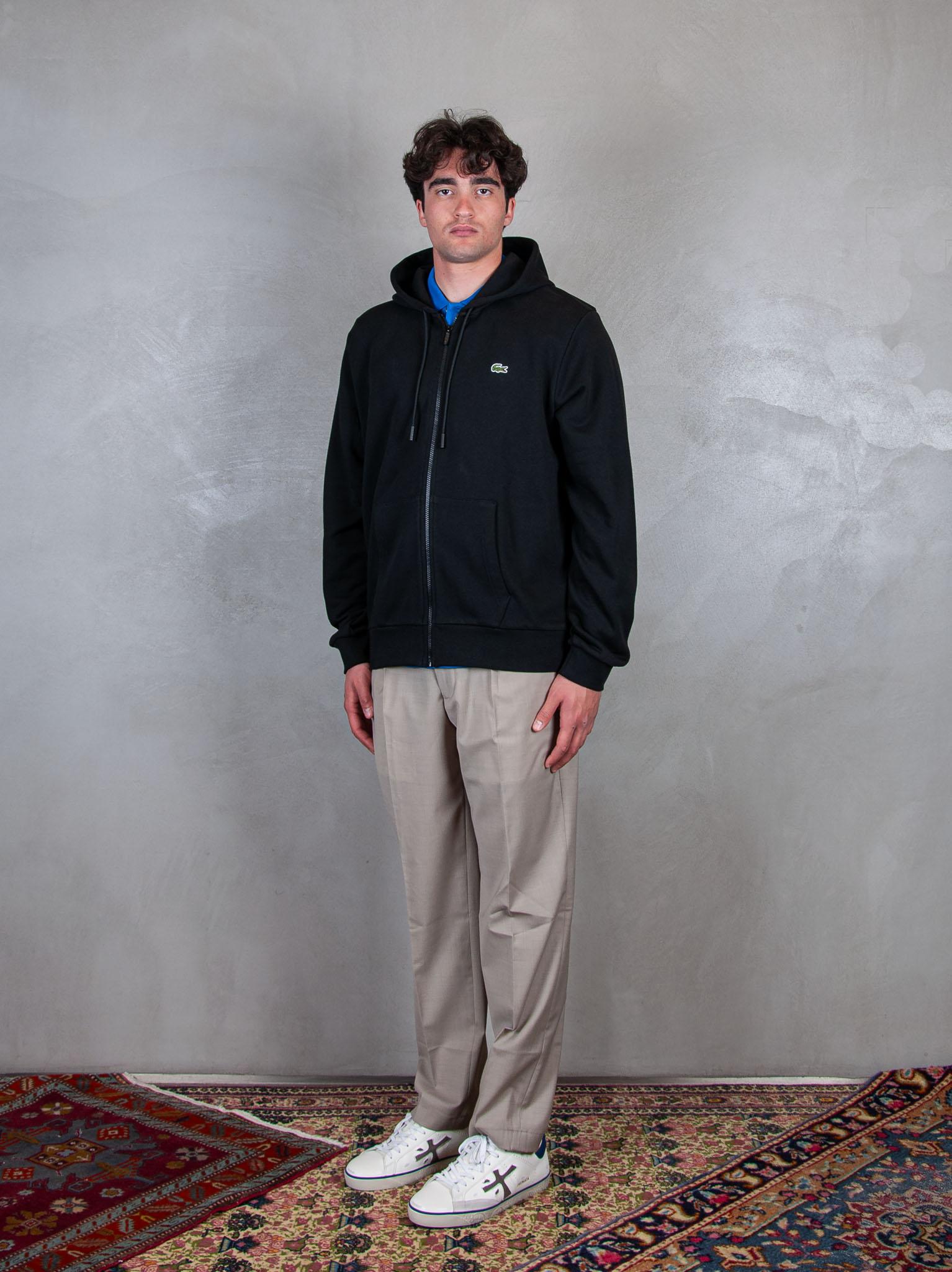 Lacoste Felpa cappuccio con zip SH9809 031 Lacoste 