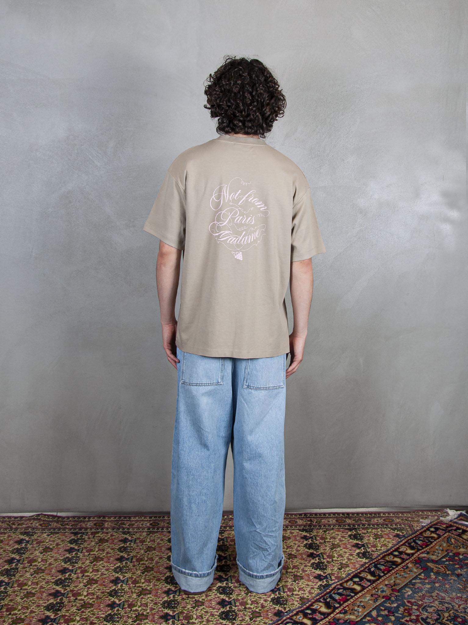 Le T-Shirt Slogan Vignes TS226-CO002 BG Drôle De Monsieur 