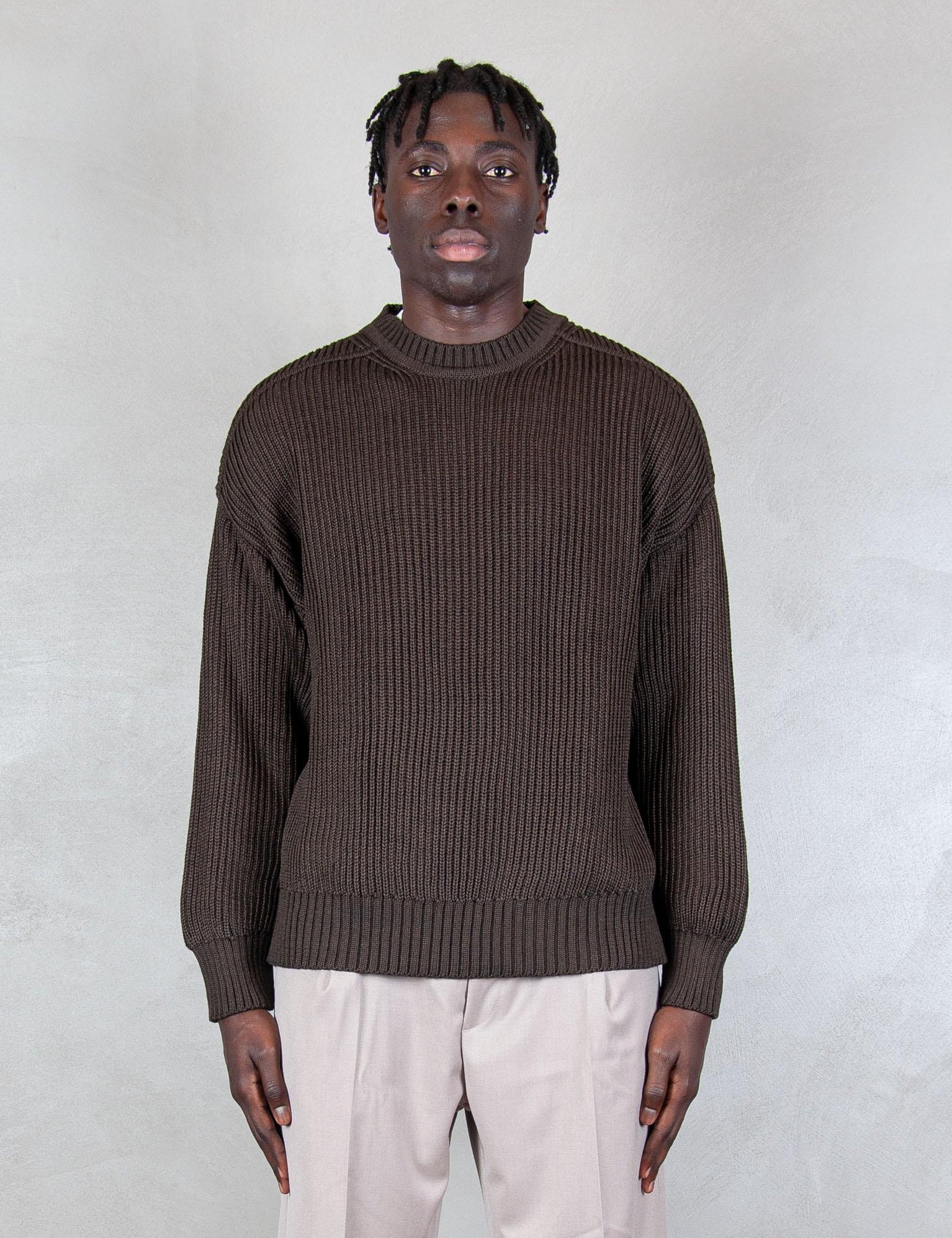 >Rib Sweater RIB SWEATER BROWN Hi Five 