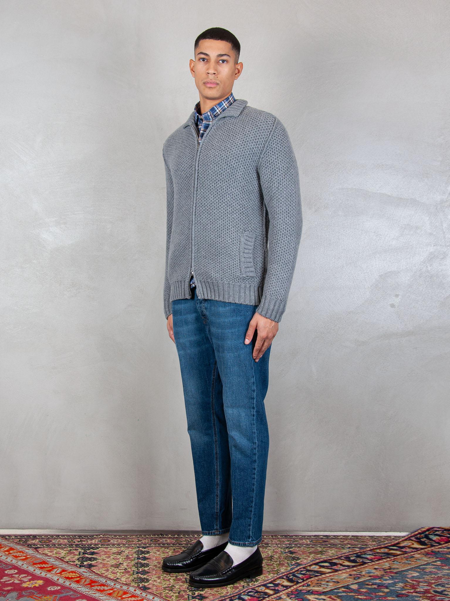 Luigi Gentile Maglia Giubbotto Zip Nido d'Ape LG1207 04 Luigi Gentile 