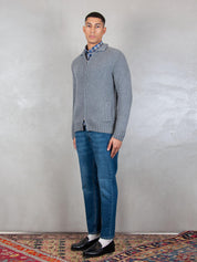 Luigi Gentile Maglia <BR/>Giubbotto Zip Nido d'Ape LG1207 04 Luigi Gentile 