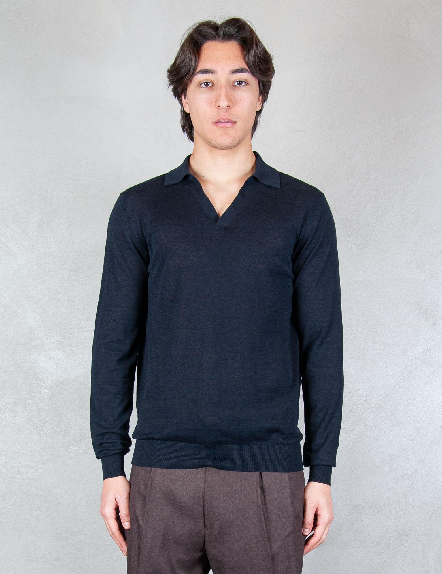 >Polo Capri Cotone e Seta ME3319 BLUE NAVY Seinse 