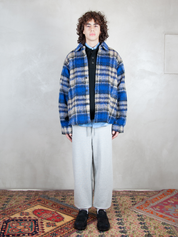 Ader Error Giubbotto <BR/>Check Fabric Overshirt BN01FWJK0118 BL-BLUE Ader Error 