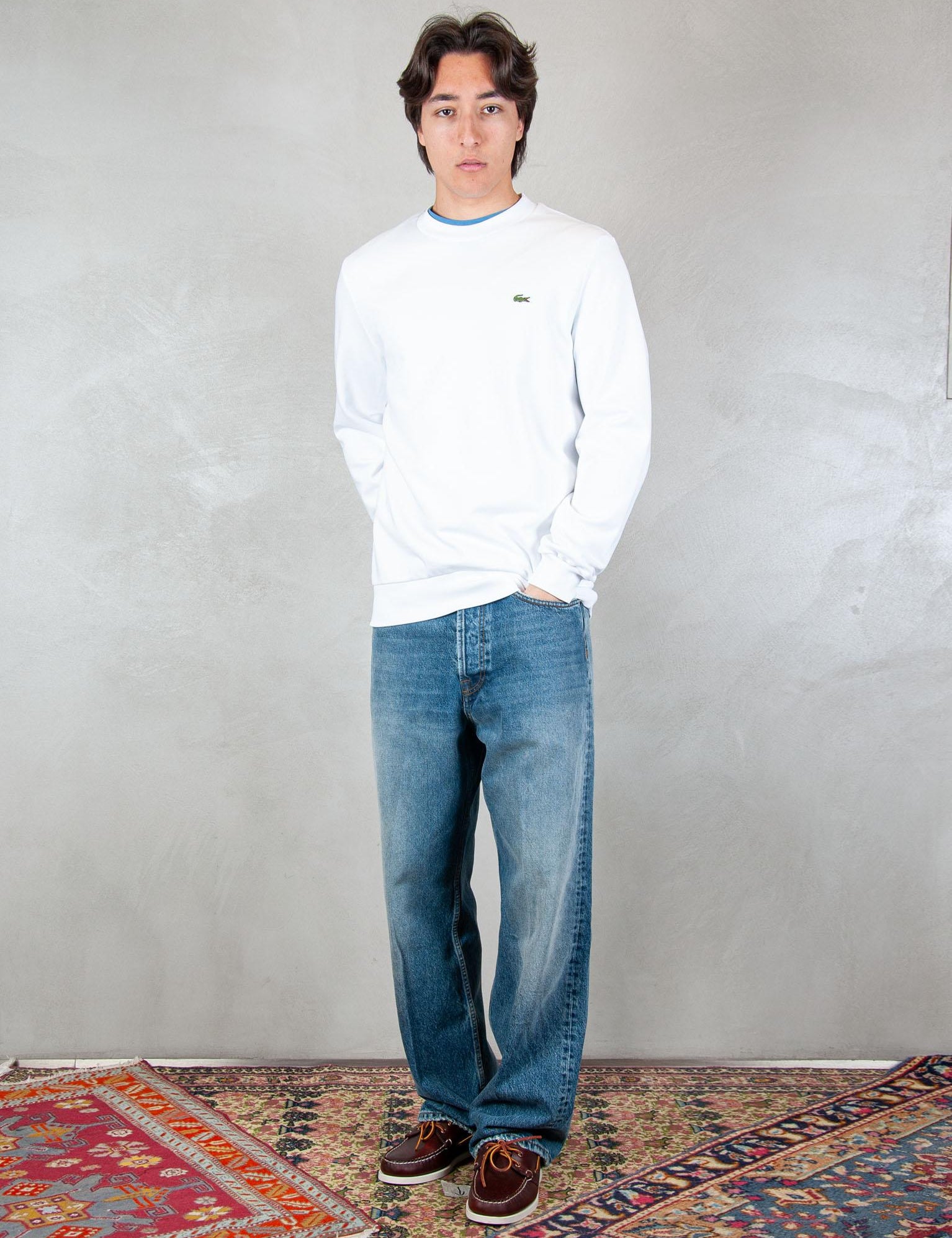 >Felpa Girocollo SH9801 001 Lacoste 