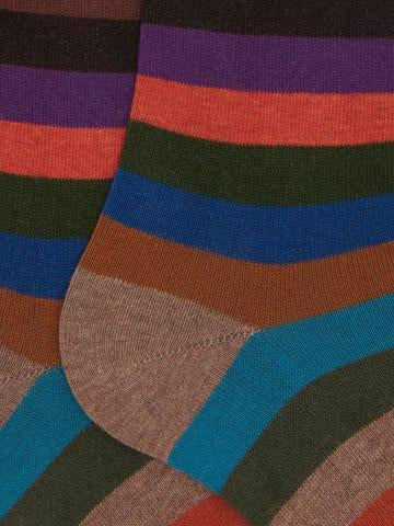 Gallo Calze lunghe uomo cotone beige righe pari AP103118 30735 Gallo 