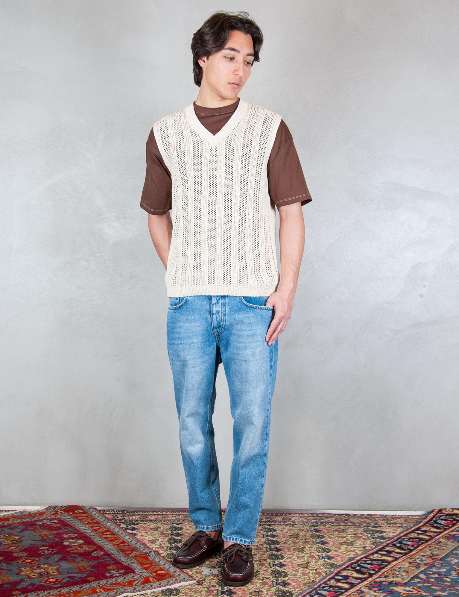 >Gilet Scollo V ME3254 OFF WHITE Seinse 